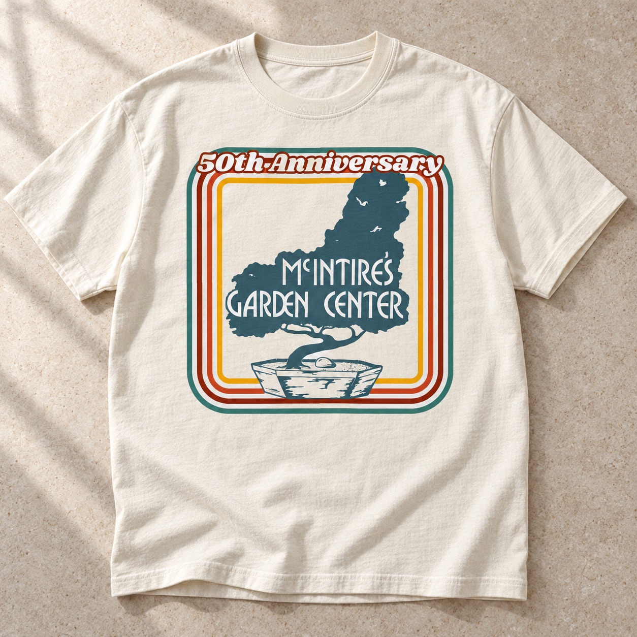McIntire’s Garden Center anniversary shirt mockup