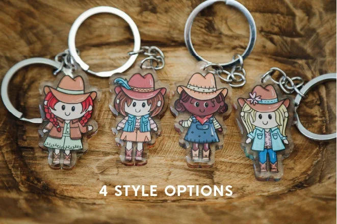 Cowgirl Acrylic Keychain product photo