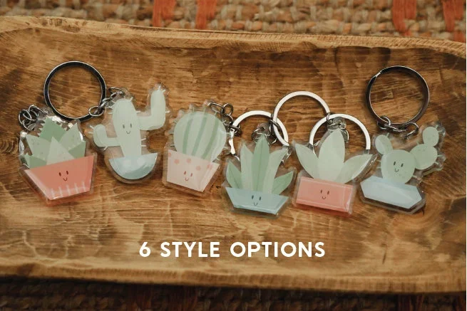 Succulent Acrylic Keychain product photo